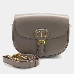 Dior Beige Brown Leather Medium Bobby Shoulder Bag