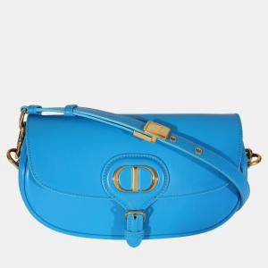 Christian Dior Blue Leather Bobby East West Horizon Shoulder Bag