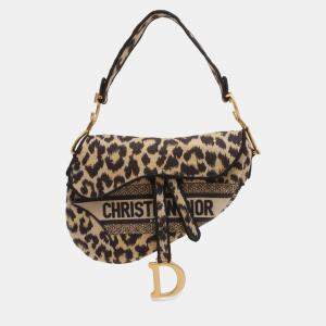 Dior Leopard Print Saddle Bag