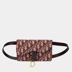   Dior Oblique Canvas Saddle Belt Bag