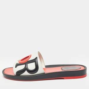 Dior Tricolor Leather Marina Slides Size 37