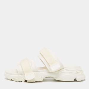 Dior Off White Fabric D Wander Slides Size 39