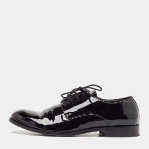 Dior Black Patent Leather Lace Up Derby Size 34