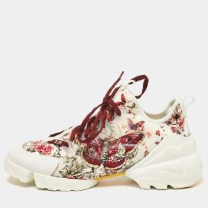 Dior Multicolor Printed Fabric and Rubber D-Connect Sneakers Size 41