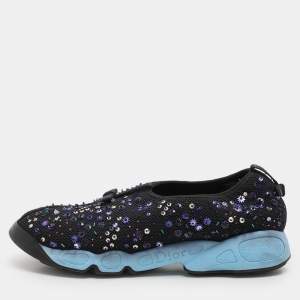 Dior Black Mesh Fusion Slip On Sneakers Size 41