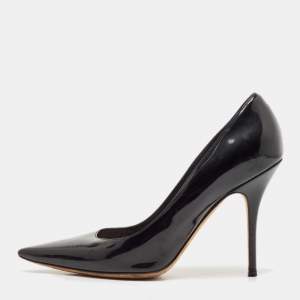Dior Black Patent Leather Pointed Toe Pumps Size 39.5