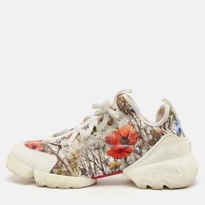 Dior Multicolor Neoprene and Rubber D-Connect Sneakers Size 38.5