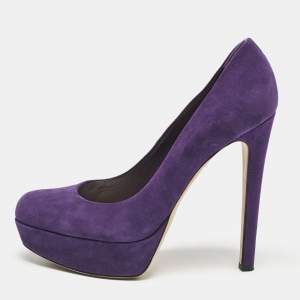 Dior Purple Suede Miss Dior Platform Pumps Size 38