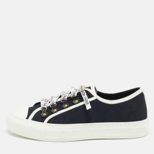Dior Black Canvas Walk'n'Dior Sneakers Size 39