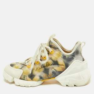 Dior Multicolor Neoprene and PVC D-Connect Sneakers Size 36