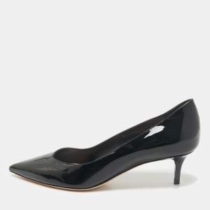 Dior Black Patent Leather Pointed Toe Pumps Size 37