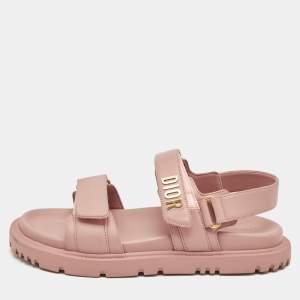 Dior Fuchsia Leather DiorAct Slingback Sandals Size 40