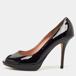 Dior Black Patent Leather Miss Dior Pumps Size 40