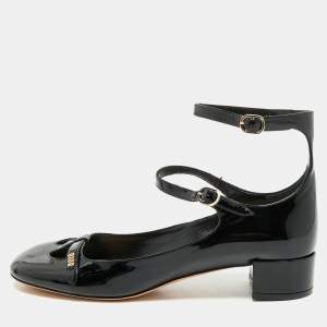 Dior Black Patent Leather Aime Pumps Size 40