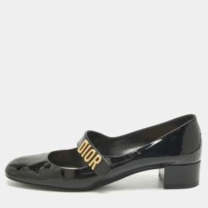 Pre Owned Dior Black Patent Leather Baby-D Mary Jane Pumps Size 41.5