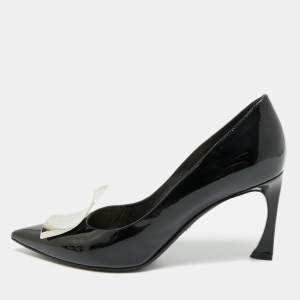 Pre Owned Dior Size 36 Black Patent Leather Pionted Toe Pumps