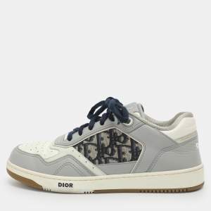Pre Owned Dior B27 Size 38 Multicolor Leather and Fabric Low Top Sneakers