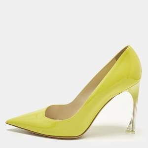 مملوكة مسبقًا Dior Songe Size 38 Green Patent Leather Pointed Toe  Pumps