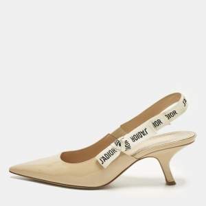 مملوكة مسبقًا Dior J'Adior Size 40.5 Beige Patent Leather Pumps