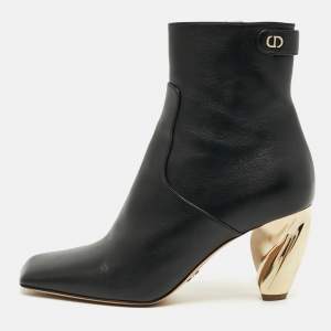 مملوكة مسبقًا Dior Size 38 Black Leather Ankle Length Boots