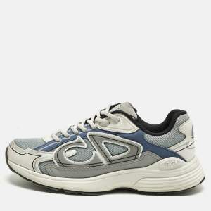 Pre Owned حذاء رياضي ديور جلد وشبك ثلاثي اللون دانتيل مقاس 39