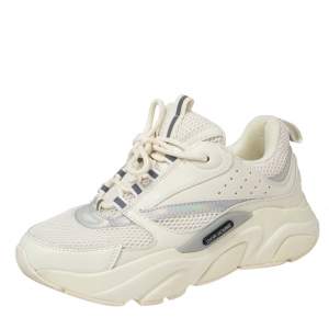Dior Homme White Mesh And Leather B22 Low Top Sneakers Size 39