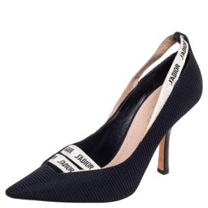 Pre Owned Dior Black Canvas J'adior Pumps Size 38