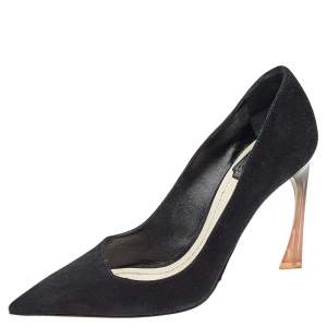 Pre Owned Dior Black Suede Songe Pointed Toe Pumps Size 36.5