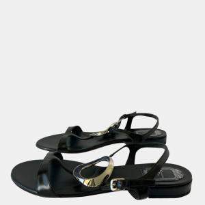 Dior Black Leather Python Sandals EU 39