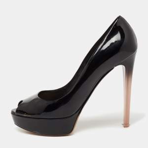 Dior Black Patent Leather Miss Dior Pumps Size 40.5