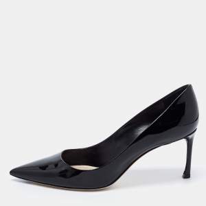 مملوكة مسبقًا Dior Black Patent Leather Pointed Toe Pumps Size 41