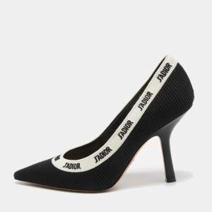 مملوكة مسبقًا Dior  Black Fabric Jadior  Pointed Toe Pumps Size 36