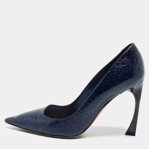 Dior Navy Blue Leather Songe Pumps Size 37