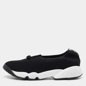 Pre Owned Dior Black Mesh Fusion Sneakers Size 37.5