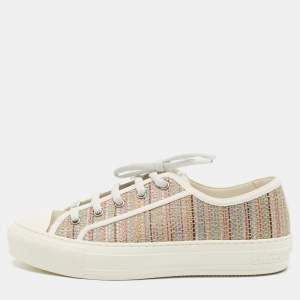 Dior Multicolor Canvas Walk'n'Dior Low Top Sneakers Size 37