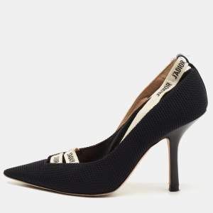 Dior Black Fabric J'adior Pointed Toe Pumps Size 39