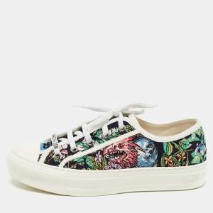 Dior Multicolor Canvas Walk'n'Dior Sneakers Size 37.5