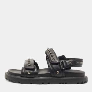 Dior Black Leather  DiorAct Sandals Size 38