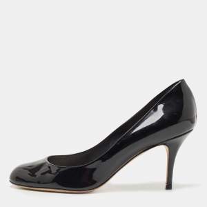 Dior Black Patent Cherie Pointed Toe  Pumps Size 42