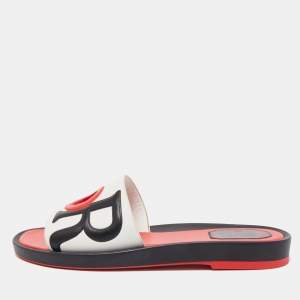 مملوكة مسبقًا Dior Tricolor Leather Marina Slides Size 39