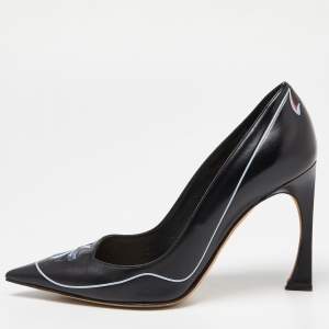 Pre Owned Dior Black Leather 'Paradise' Pointed Toe Pumps Size 36