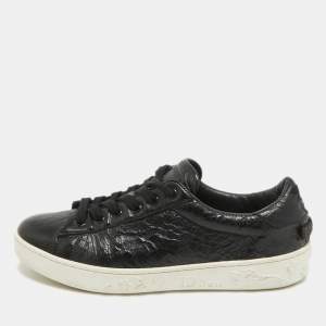 Dior Black Leather Low Top Sneakers Size 37.5