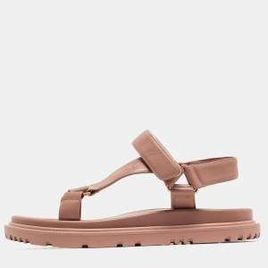 Dior Pink Leather D-Wave Sandals Size 40