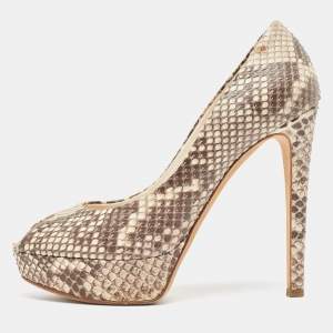 Dior Brown/Beige Python Miss Dior  Pumps Size 40.5