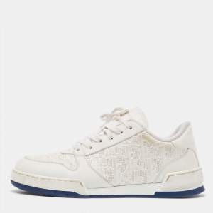 Pre Owned Dior White Leather  b27 Low Top Sneakers Size 37.5