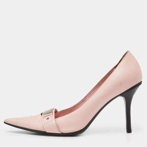 Pre Owned Dior Pink Leather Pointed Toe Pumps Size 40