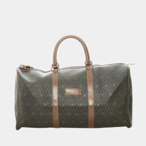Pre Owned Dior Brown Honeycomb Travel Bag