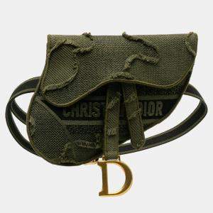 Dior Green Camouflage Saddle Belt Bag