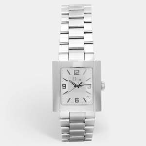 Pre Owned ساعة يد رجالية كريستيان ديور ريفا D101-100 ستانلس ستيل فضي 31 مم