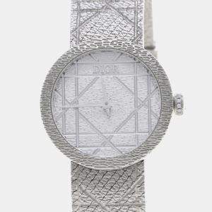 Pre Owned Dior La D de Dior CD04111X1249 Quartz Stainless Steel Diamond Women's Wristwatch 25mm